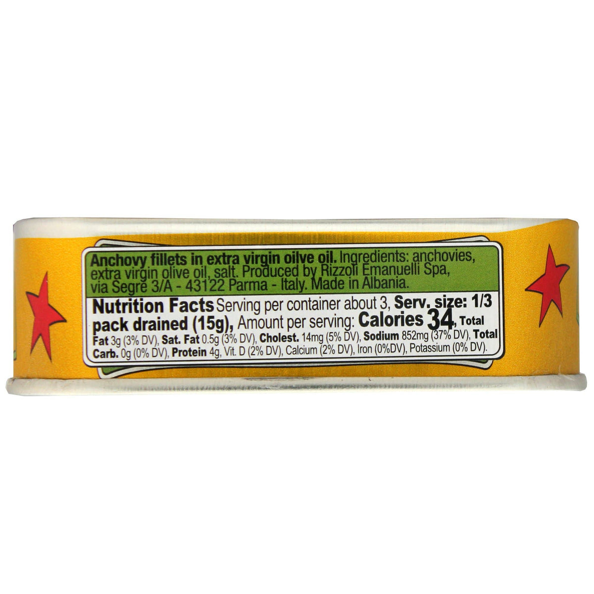 Anchovy Fillets in Extra Virgin Olive Oil-tin - 3.17oz(90gm)